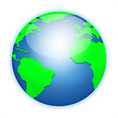 Obraz premium Earth planet globe icon.