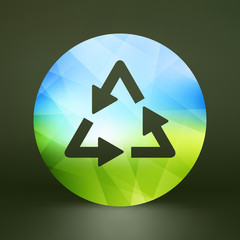Recycle sign. Ecology icon. Vector illustration for your design.