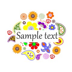 
the Illustration dedicated to the beautiful flower ornament .
