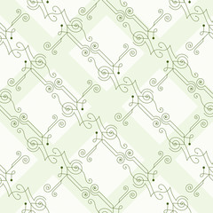 Vector seamless pattern of elegant flourishes