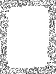 Fototapeta premium Frame zentangle