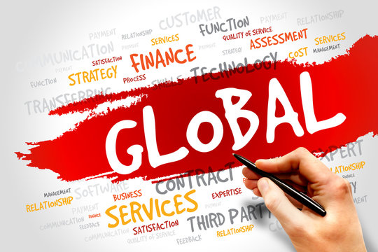 GLOBAL word cloud, business concept