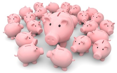 Sparschweine Wachstum