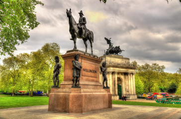 Wellington Monument on Hyde Park Corner in London