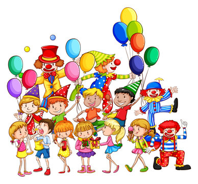 Children and party