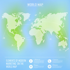 World Map and Information Graphics