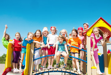 Happy children outdoors © Shmel