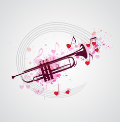 Music background with trumpet © artspace
