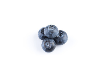 Blueberries on white background
