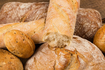Close-up of traditional bread