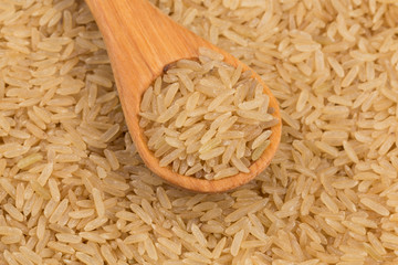 Uncooked Brown rice background