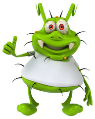 Germ with a white tshirt