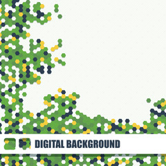 Vector background of different color hexagons