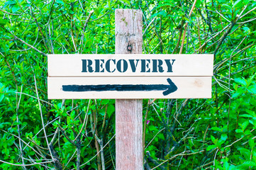 RECOVERY Directional sign