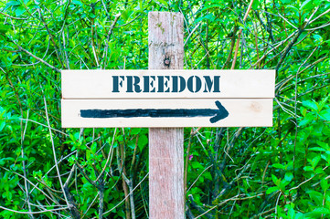FREEDOM Directional sign