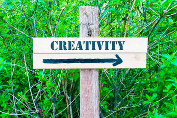 CREATIVITY Directional sign