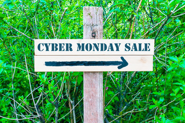 CYBER MONDAY SALE Directional sign