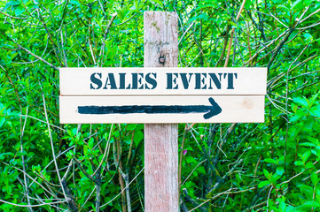 SALES EVENT Directional sign