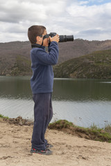 Obraz premium Young photographer, Spain