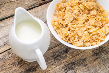 Healthy breakfast background.