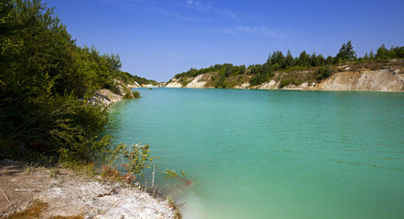 the artificial lake  