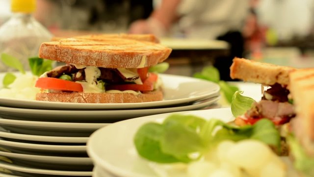 sandwich on plate - refocused