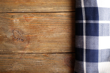 Napkin on wooden background