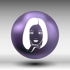 Woman face fashion girl beauty illustration vector