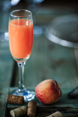 Bellini alcoholic cocktail