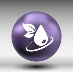 leaf icon symbol nature vector sign element 