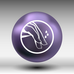 Nail polishing at the salon - Vector icon isolated