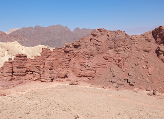 Desert mountains and cliffs.