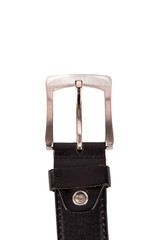 Black Leather Belt Buckle