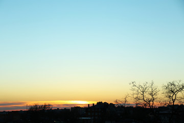 Amazing view of sunset sky