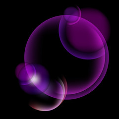 Vektor Hintergrund - leuchtende Kreise - pink/lila