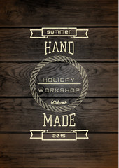 Handmade badges logos and labels for any use