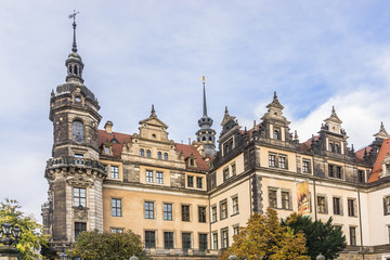 Fototapeta na wymiar Dresden Castle or Royal Palace (Residenzschloss) Dresden. 