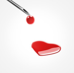 donate blood heart shape