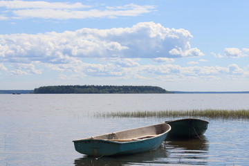 Пейзаж с лодками. Финский залив