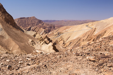 Egypt Israel border boundary fence desert mountains.