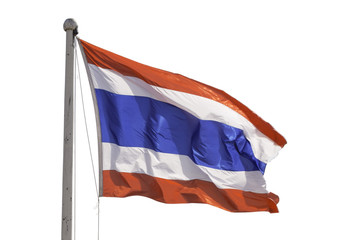 Flag of Thailand on white background