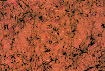 The surface texture of patterned glass.