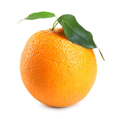 Ripe orange isolated on white