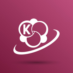 Molecule icon atom vector chemistry symbol element