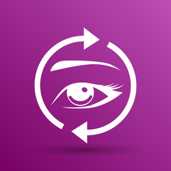 Eyelashes eyebrows vector eyelash eye  icon makeup isolated