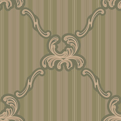 Eclectic and baroque ornament in noble colors