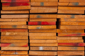 Wood pile kept in stock for sale,Wood thailand market.