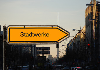 Strassenschild 37 - Stadtwerke