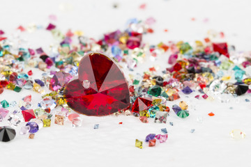 Collection of many different natural gemstones. 