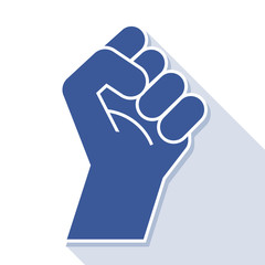 Fist revolution symbol, vector